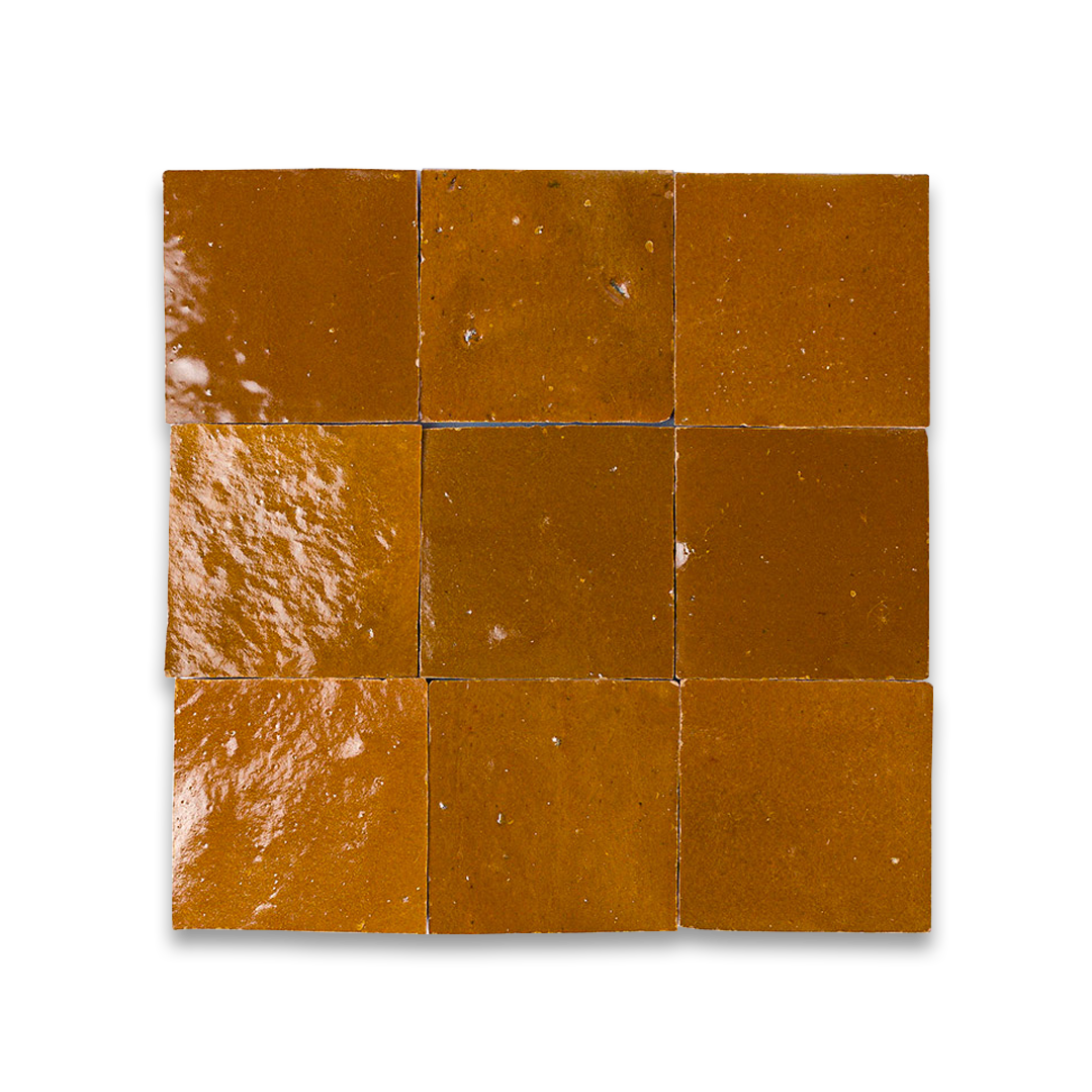 orange zellige tile
