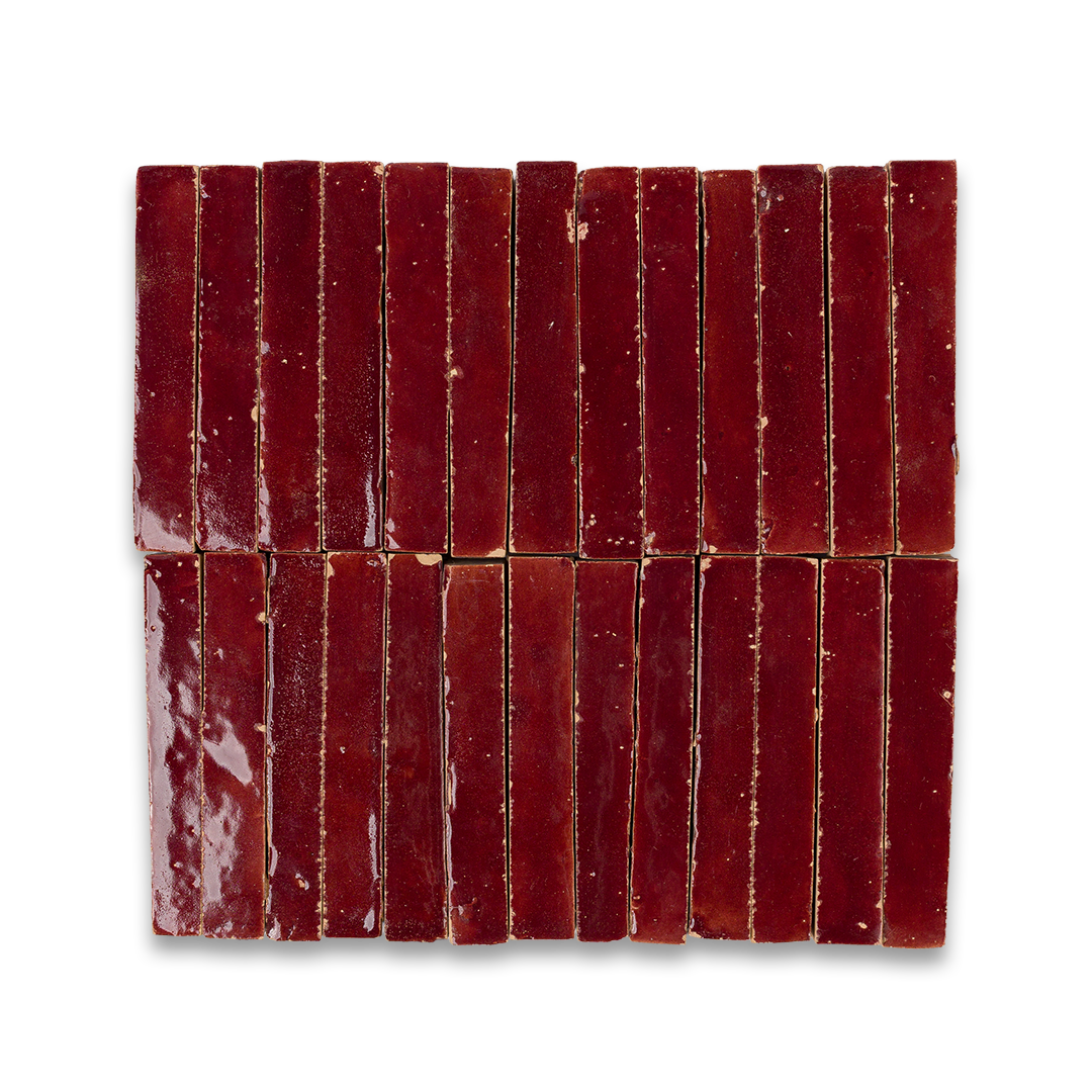 red moroccan zellige tile
