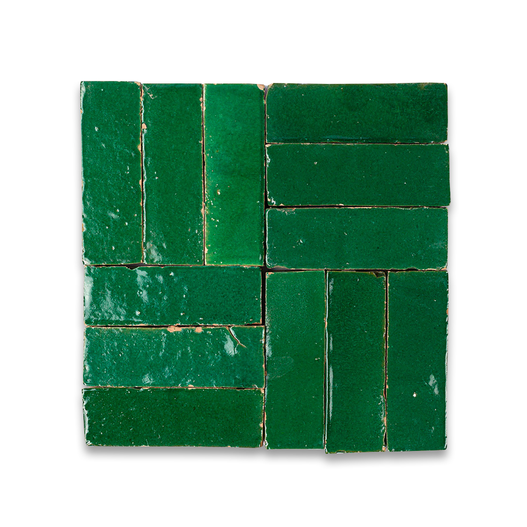 green zellige tile