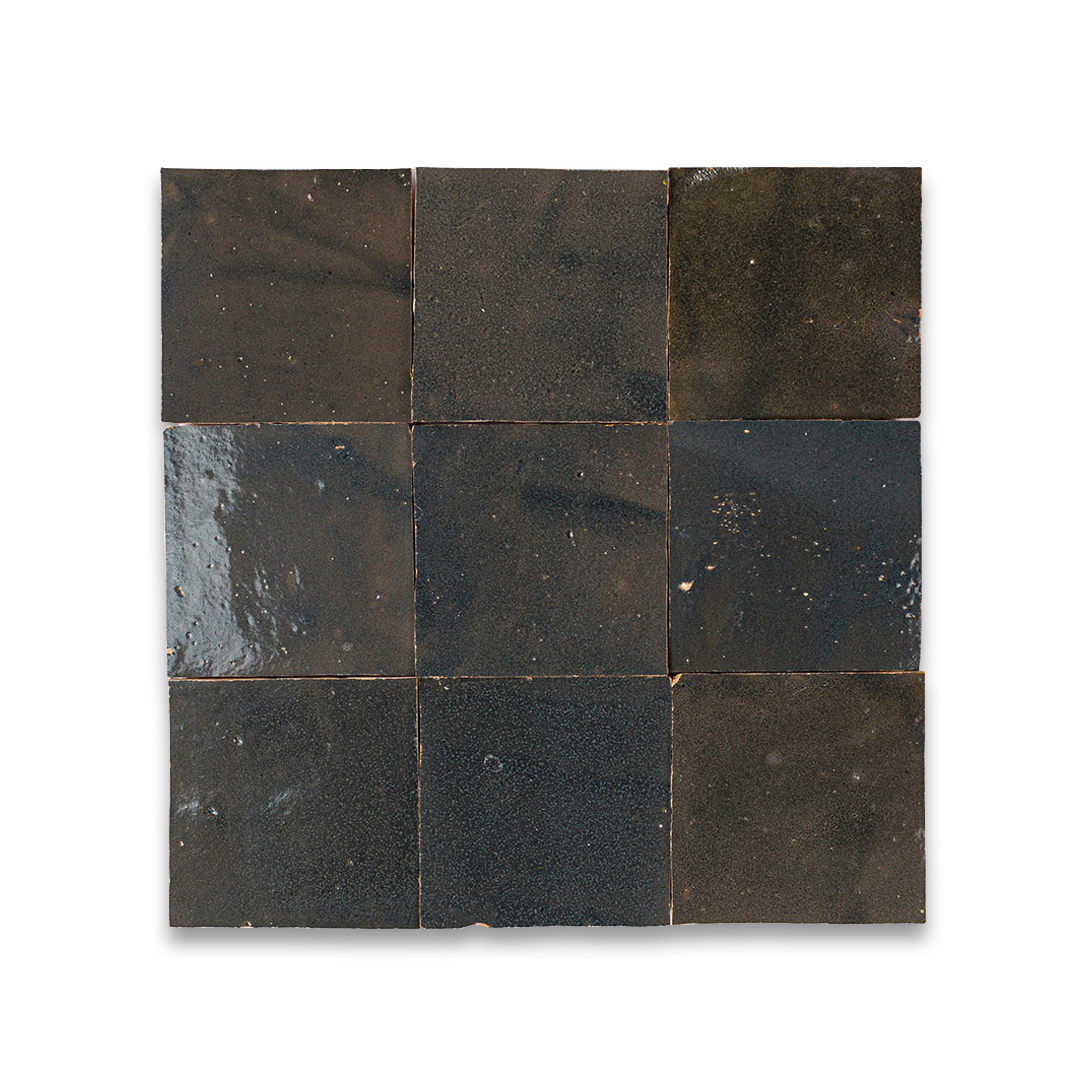 black zellige tile