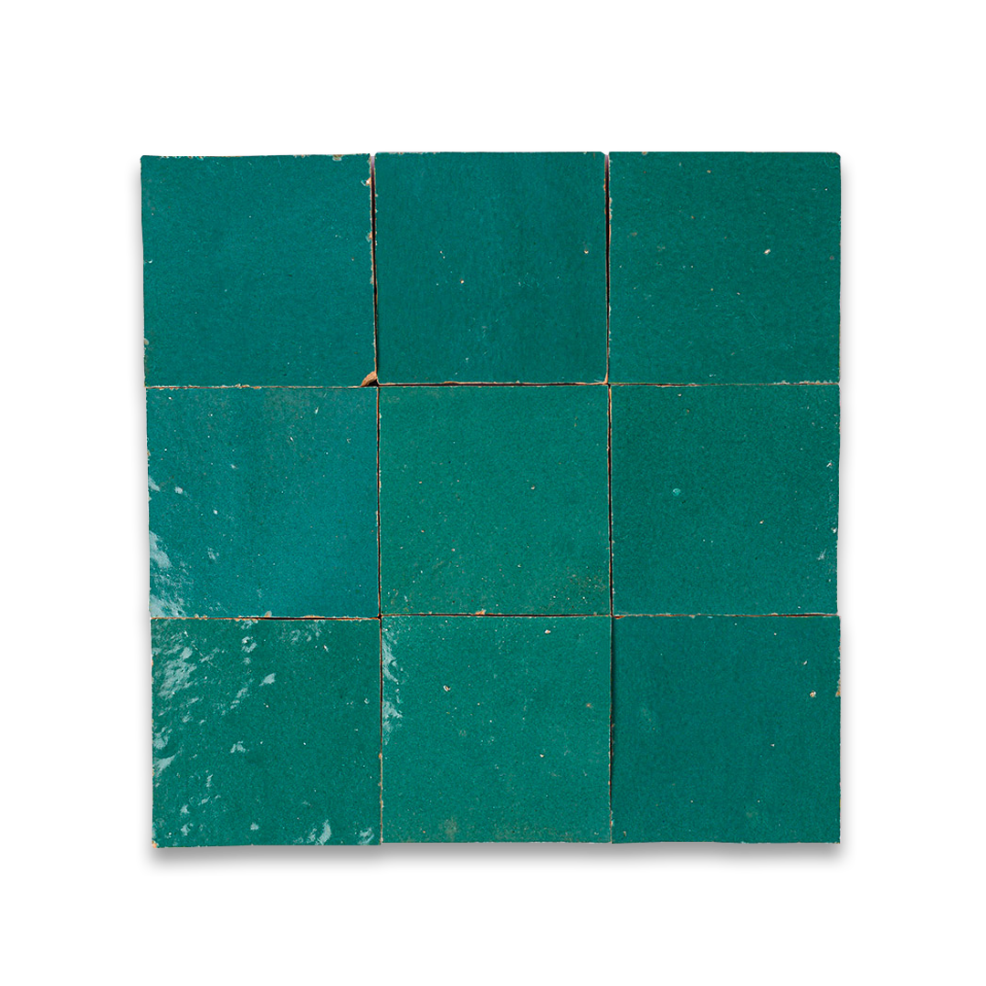 green zellige tile