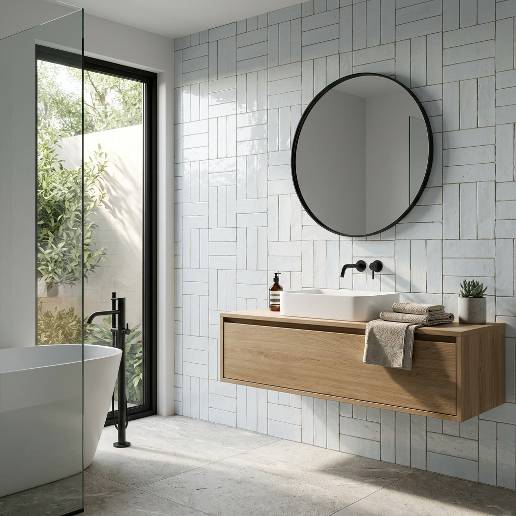Tile visualized in a bathroom