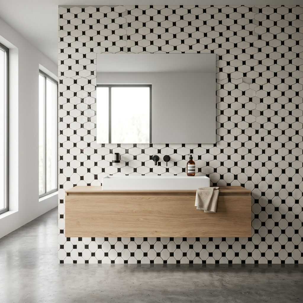 Tile visualized in a bathroom