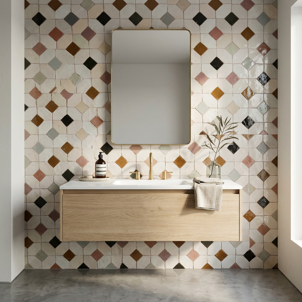 Tile visualized in a bathroom