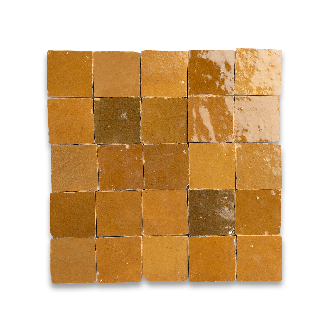 orange zellige tile