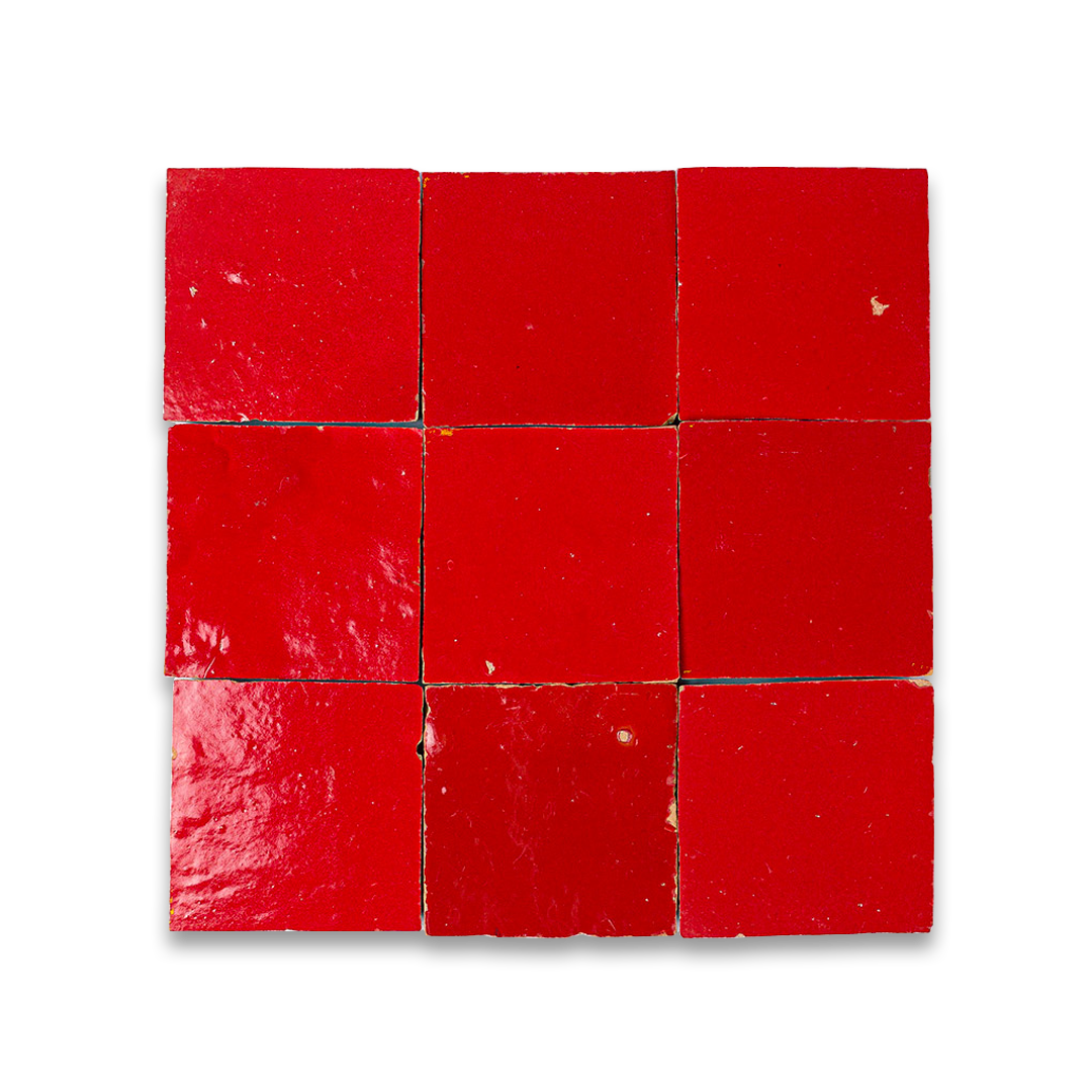 red zellige tile