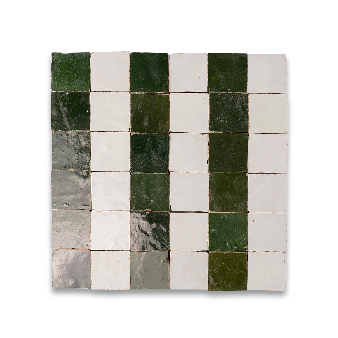 green striped zellige tile