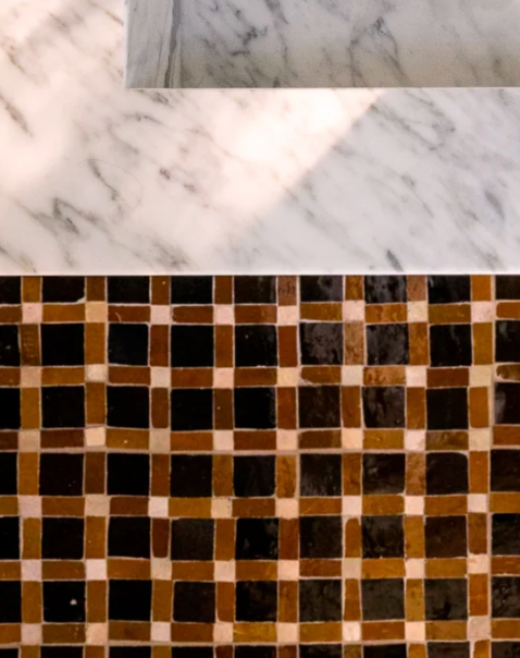 Deep Caramel Honey Terracotta Souk Mosaic Moroccan Zellige Tile