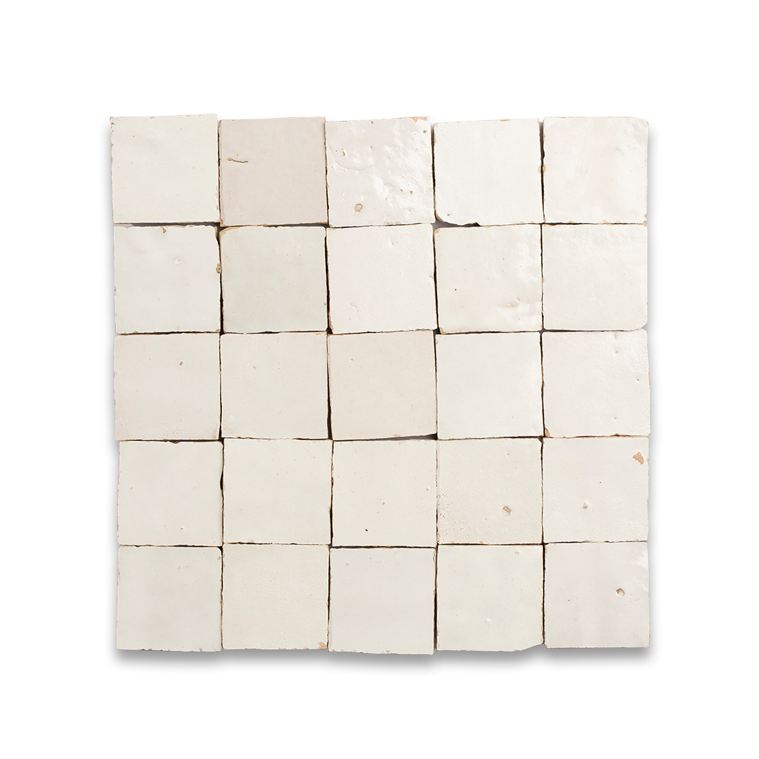 Fes White Zellige 2x2