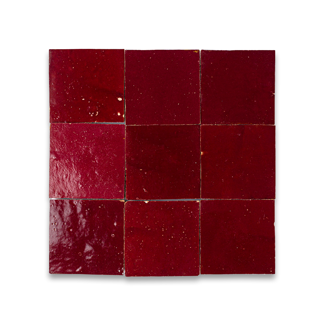 red zellige tile