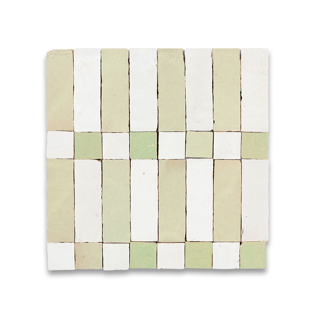 green striped zellige tile