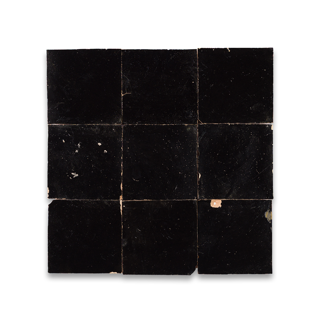black zellige tile