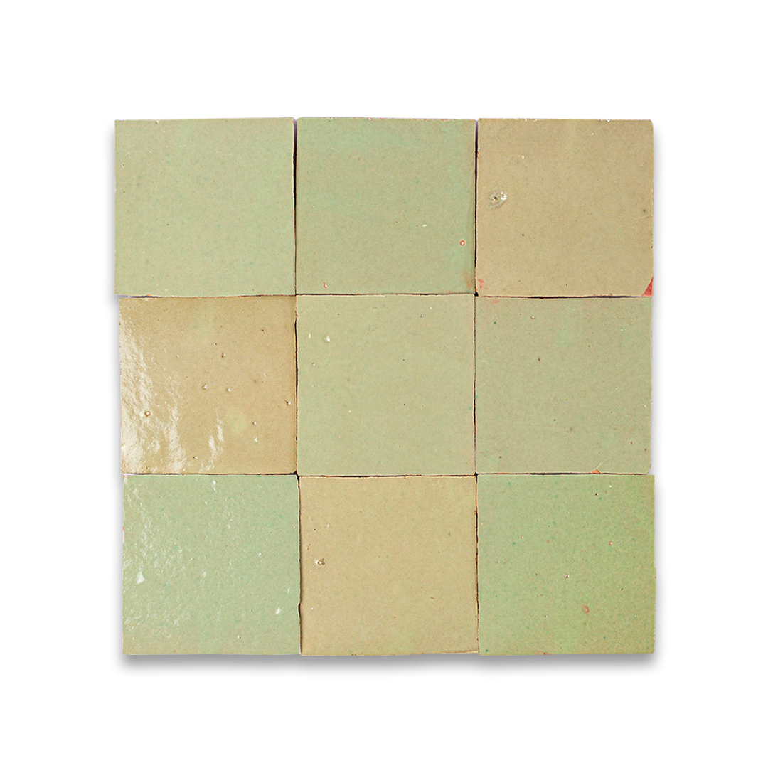 green zellige tile