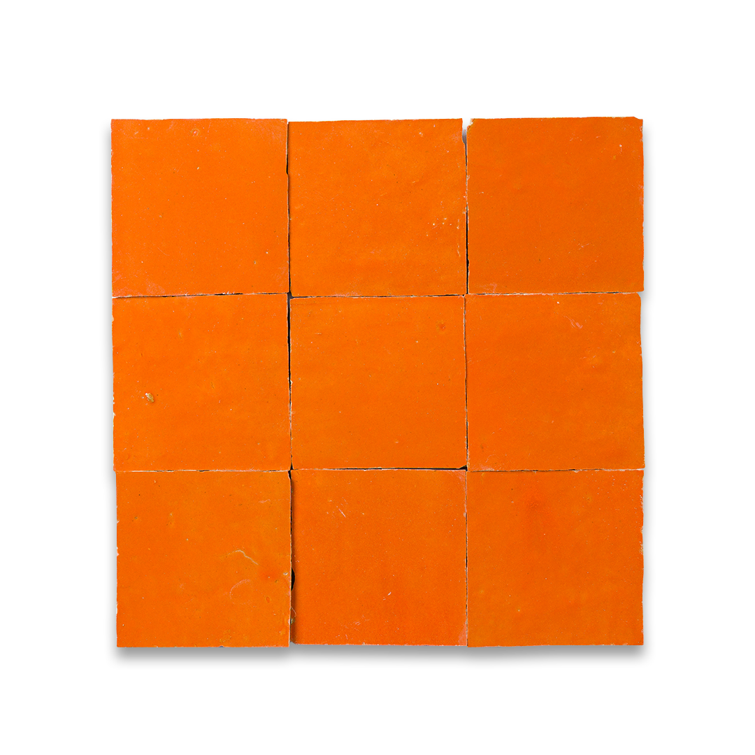 orange zellige tile